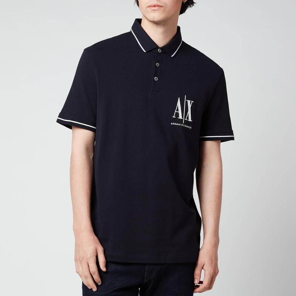 商品Armani Exchange|Armani Exchange Men's Ax Logo Polo Shirt - Navy,价格¥361,第1张图片