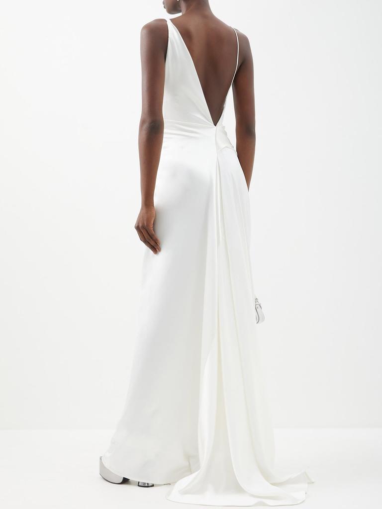 商品Vivienne Westwood|Minerva asymmetric silk-satin gown,价格¥23417,第4张图片详细描述