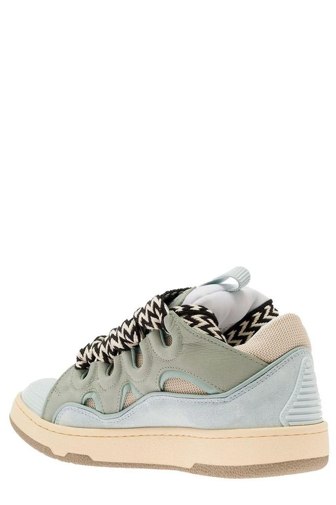 商品Lanvin|Lanvin Curb Panelled Lace-Up Sneakers,价格¥4535,第3张图片详细描述