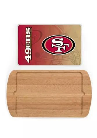 商品Toscana|Nfl San Francisco 49Ers Billboard Glass Top Serving Tray,价格¥608,第1张图片