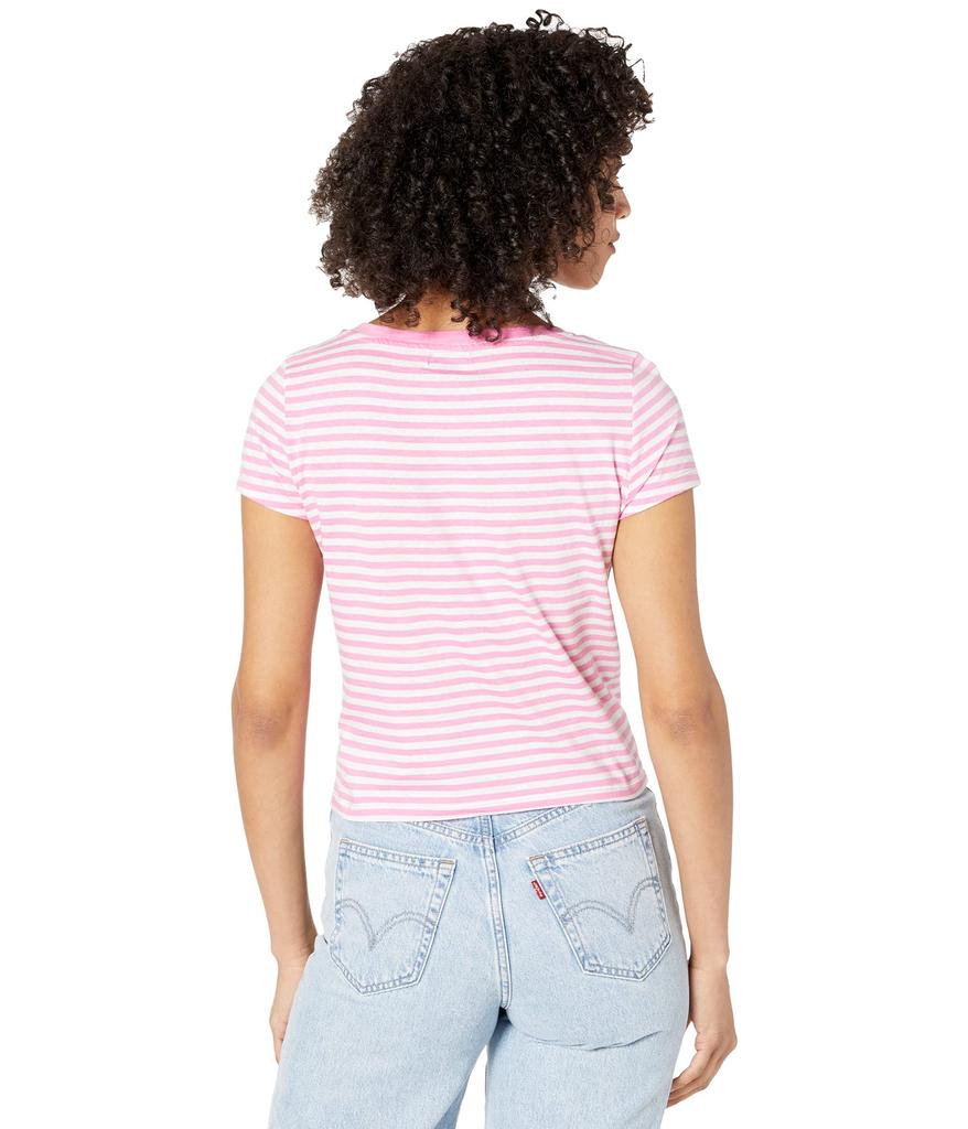 Striped Shirred T-Shirt商品第2张图片规格展示