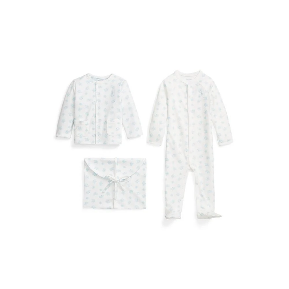 商品Ralph Lauren|Organic Cotton Baby Boys Gift Set, 3 Piece,价格¥651,第1张图片