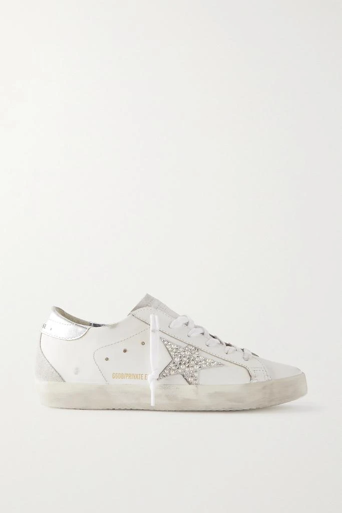 商品Golden Goose|Super-star 带缀饰仿旧绒面革边饰皮革运动鞋  - IT36,价格¥7300,第1张图片