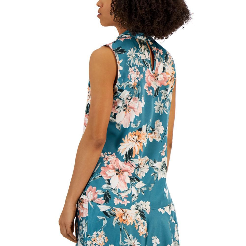商品Tahari|Women's Floral-Print Bow-Neck Blouse,价格¥496,第4张图片详细描述