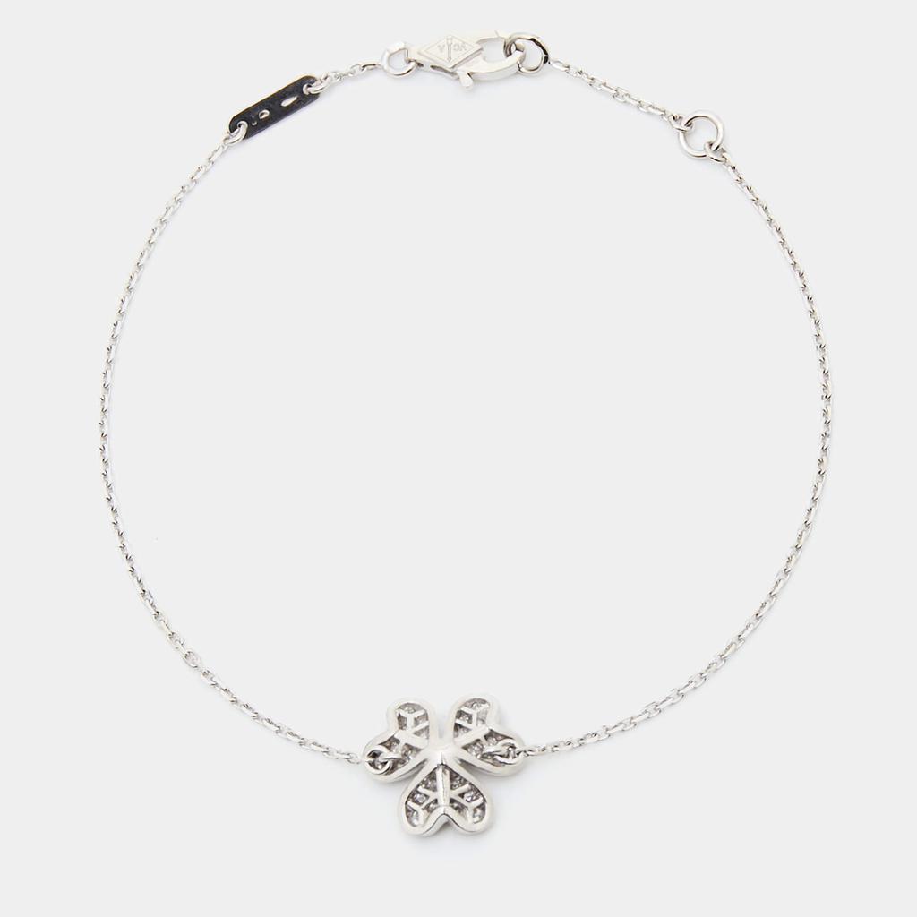 商品[二手商品] Van Cleef & Arpels|Van Cleef & Arpels Mini Frivole Diamond 18k White Gold Bracelet,价格¥24133,第5张图片详细描述