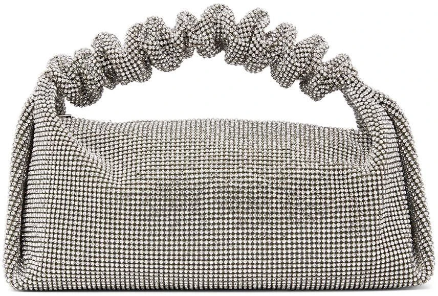 商品Alexander Wang|Silver Mini Scrunchie Top Handle Bag,价格¥8670,第1张图片