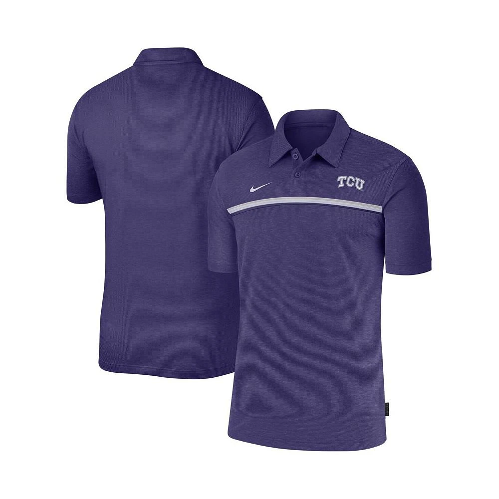 商品NIKE|Men's Purple TCU Horned Frogs 2020 Early Season Coaches Performance Polo,价格¥573,第1张图片