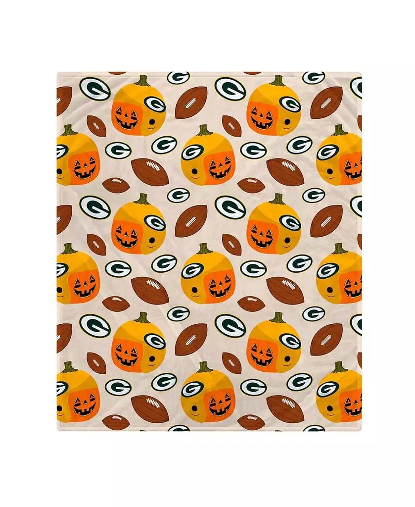 商品Pegasus Home Fashions|Green Bay Packers 60" x 70" Pumpkin Helmet Corral Fleece Blanket,价格¥295,第1张图片