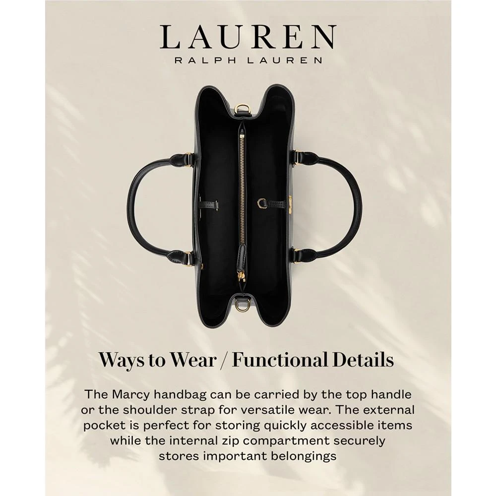 商品Ralph Lauren|Women's Full-Grain Smooth Leather Large Marcy Satchel,价格¥3523,第3张图片详细描述