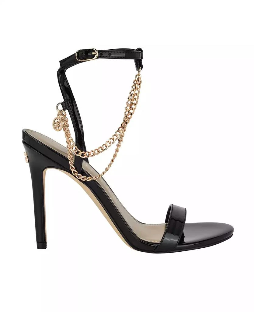 商品GUESS|Women's Miamy Open Toe Chain Detail Stiletto High Heel Sandals,价格¥373,第2张图片详细描述