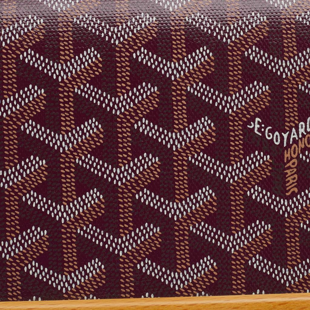 Goyard Burgundy Goyardine Coated Canvas and Leather Monte Carlo Bois Shoulder Bag商品第5张图片规格展示
