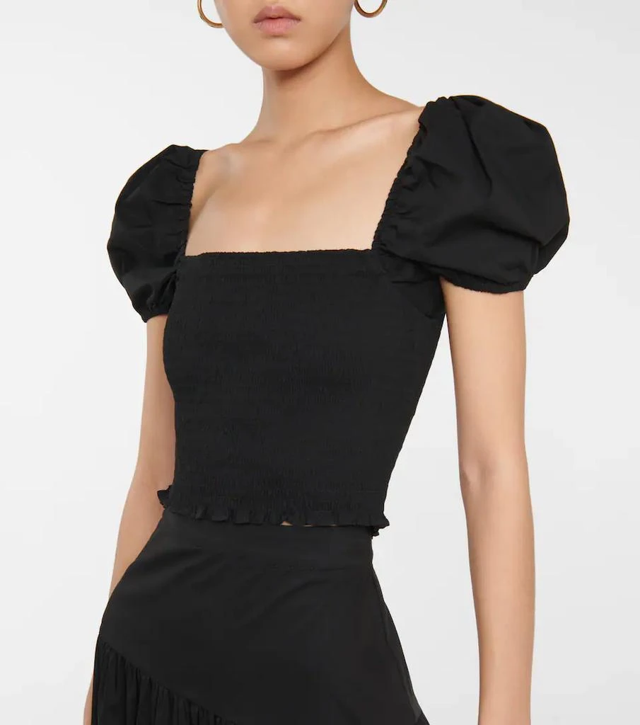 商品CAROLINE CONSTAS|Lennox cotton-blend crop top,价格¥1511,第4张图片详细描述