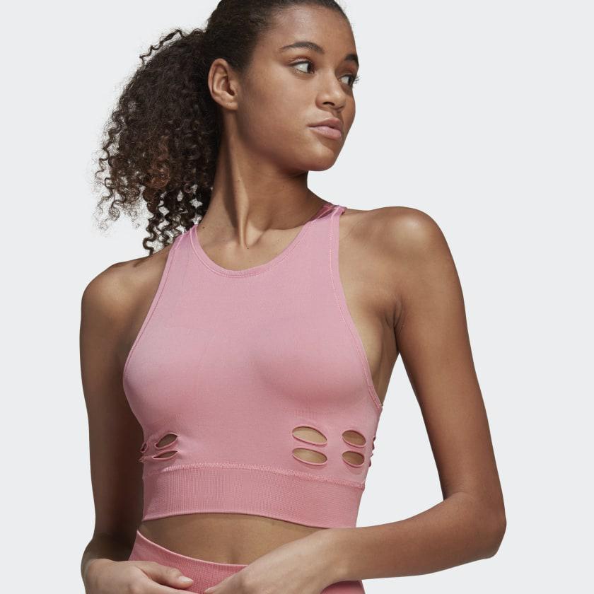 商品Adidas|Women's adidas  by Stella McCartney TruePurpose Yoga Knit Crop Top,价格¥370,第4张图片详细描述