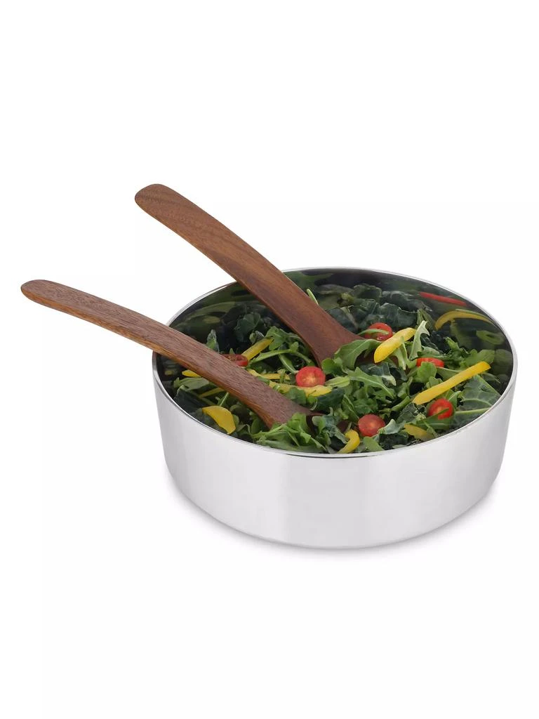 商品Nambé|Oblong Nest Salad Bowl & Servers Set,价格¥937,第5张图片详细描述