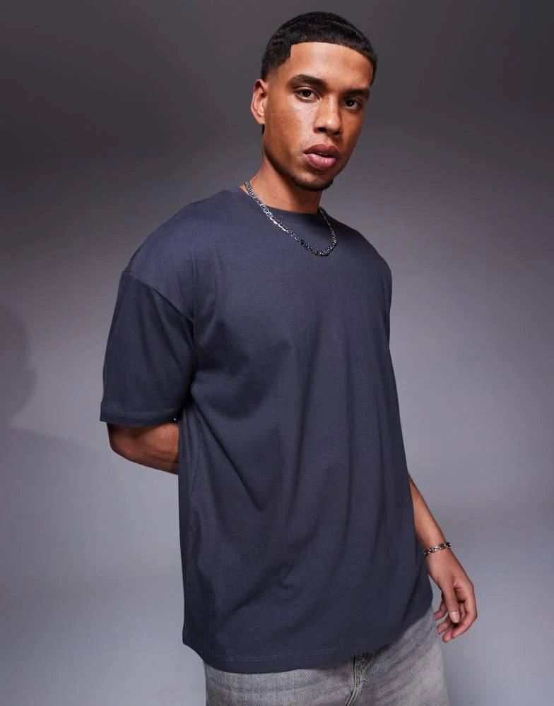 商品ASOS|ASOS DESIGN oversized t-shirt with scenic graphics in charcoal,价格¥187,第2张图片详细描述