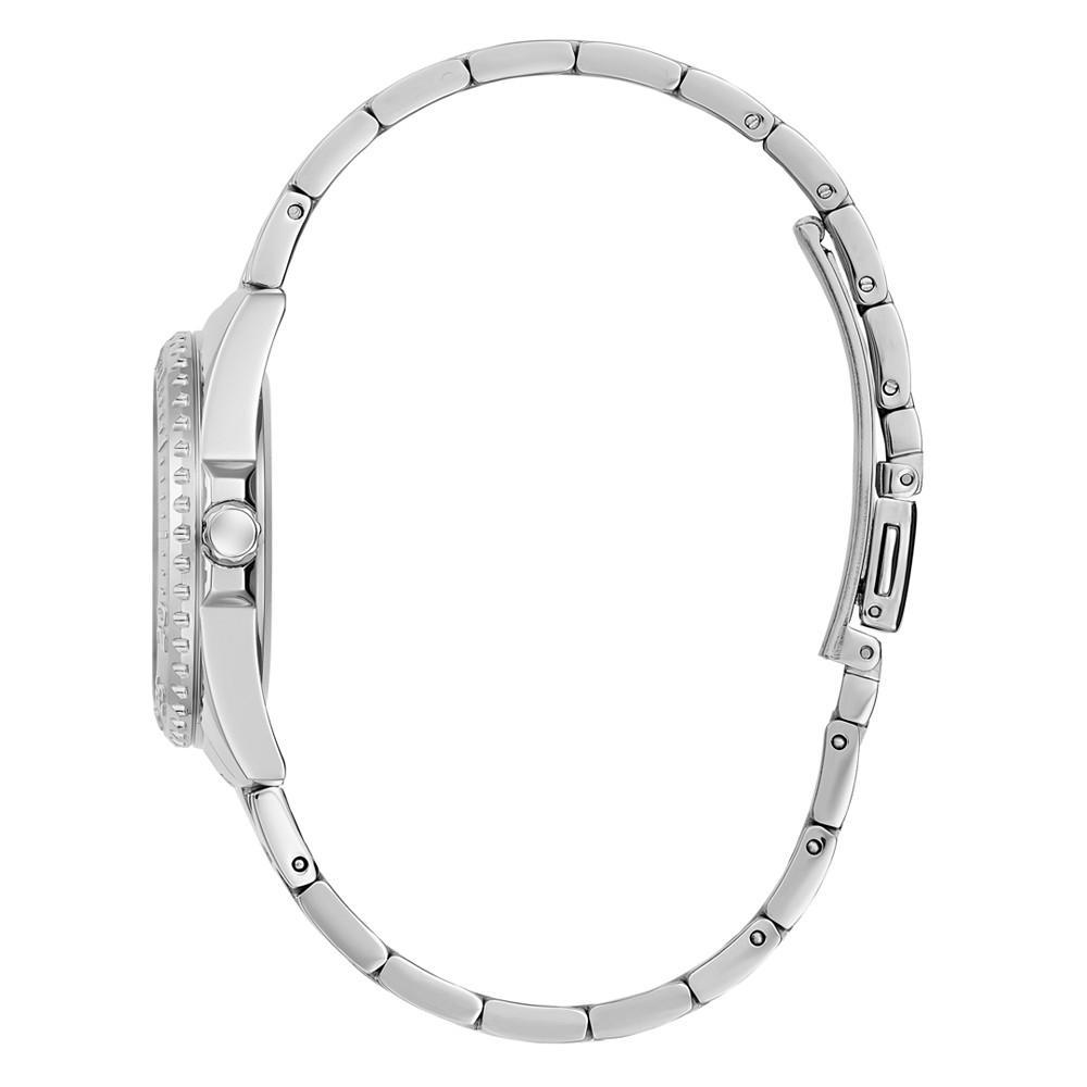 商品GUESS|Women's Quartz Silver-Tone Stainless Steel Bracelet Watch 33mm,价格¥892,第4张图片详细描述