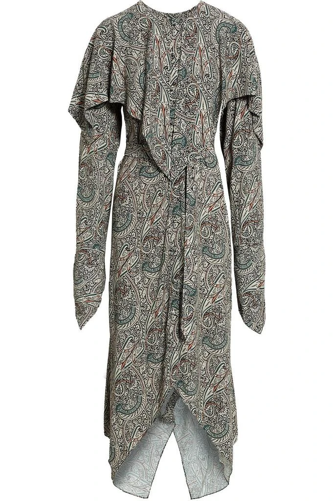 商品ROSETTA GETTY|Draped printed crepe midi dress,价格¥3806,第1张图片