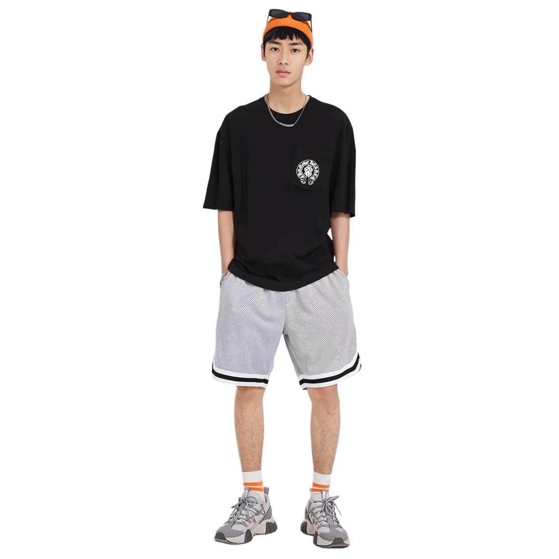 商品[国内直发] Chrome Hearts|美国国旗限定短袖T恤 男女同款 黑色,价格¥4162,第5张图片详细描述