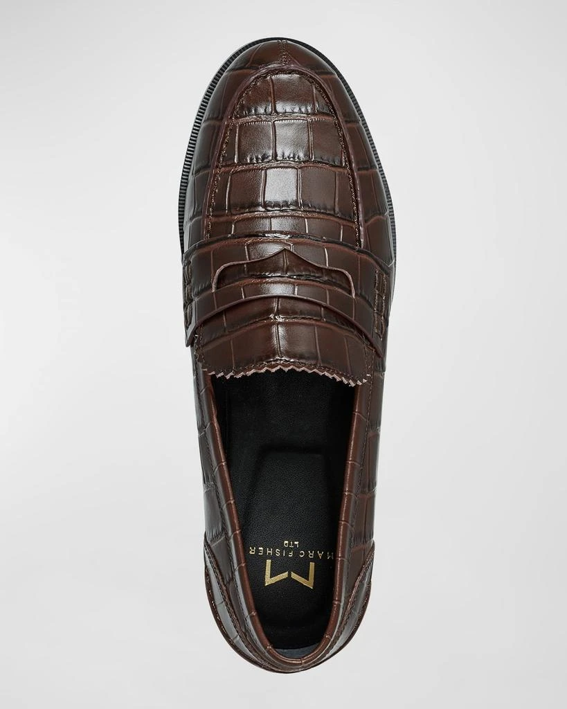 商品Marc Fisher|Milton Croco Penny Loafers,价格¥1160,第4张图片详细描述