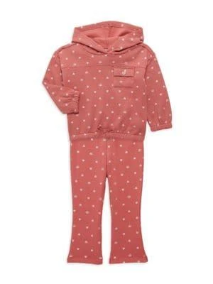 商品Juicy Couture|Little Girl’s 2-Piece Heart Logo Hoodie & Pants Set,价格¥250,第1张图片