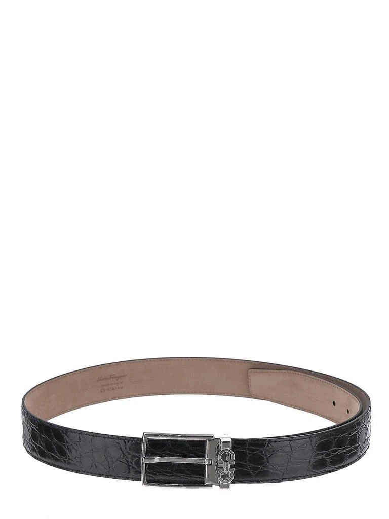 商品Salvatore Ferragamo|Black Crocodile Belt,价格¥2640,第1张图片