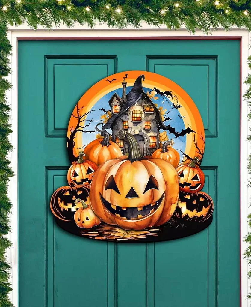 商品Designocracy|Holiday Door Decor Wooden Wall Decor Haunted House G. DeBrekht,价格¥989,第3张图片详细描述