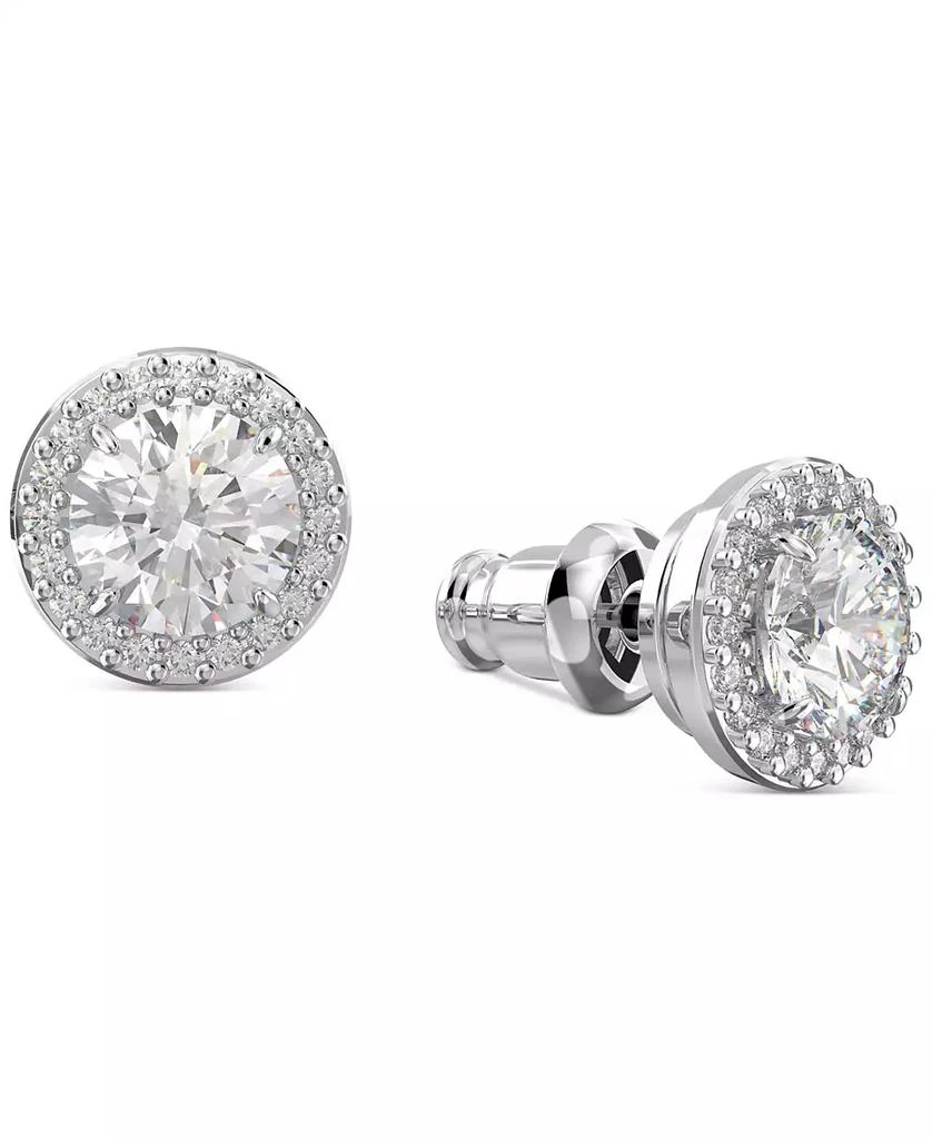 商品Swarovski|Silver-Tone Constella Pavé Button Earrings,价格¥883,第2张图片详细描述