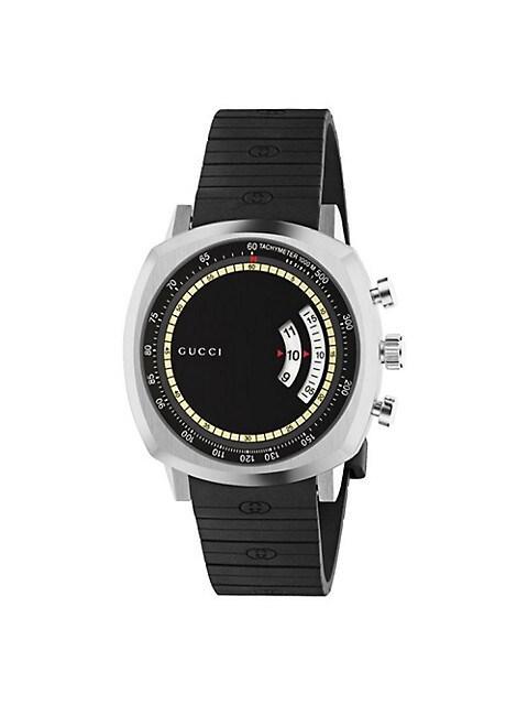 商品Gucci|Stainless Steel Rubber Strap Chronograph Watch,价格¥12286,第6张图片详细描述