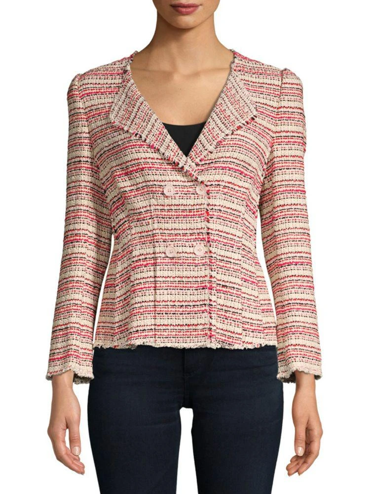 商品Rebecca Taylor|Optic Striped Tweed Jacket,价格¥947,第1张图片