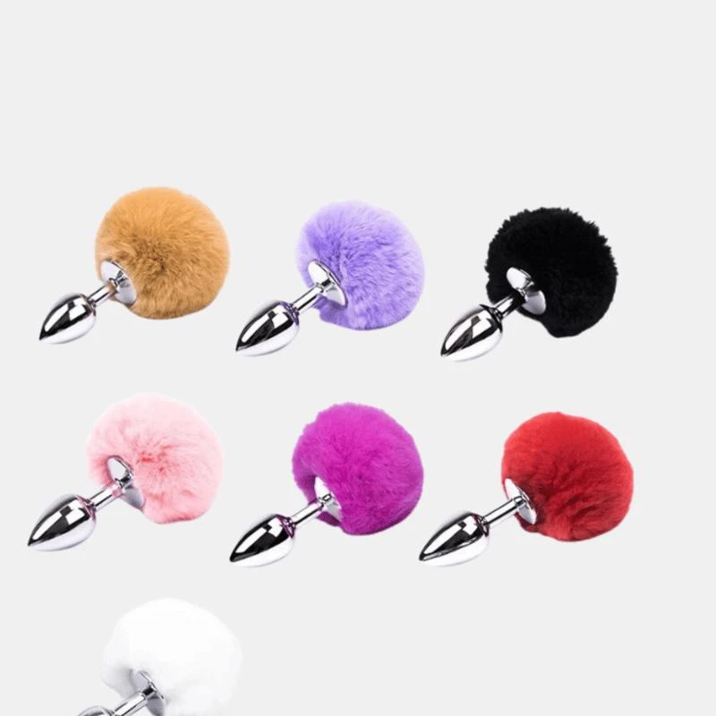 商品Vigor|Super Fancy Bunny Tail Butt Plugs BABY PINK(S),价格¥101,第1张图片