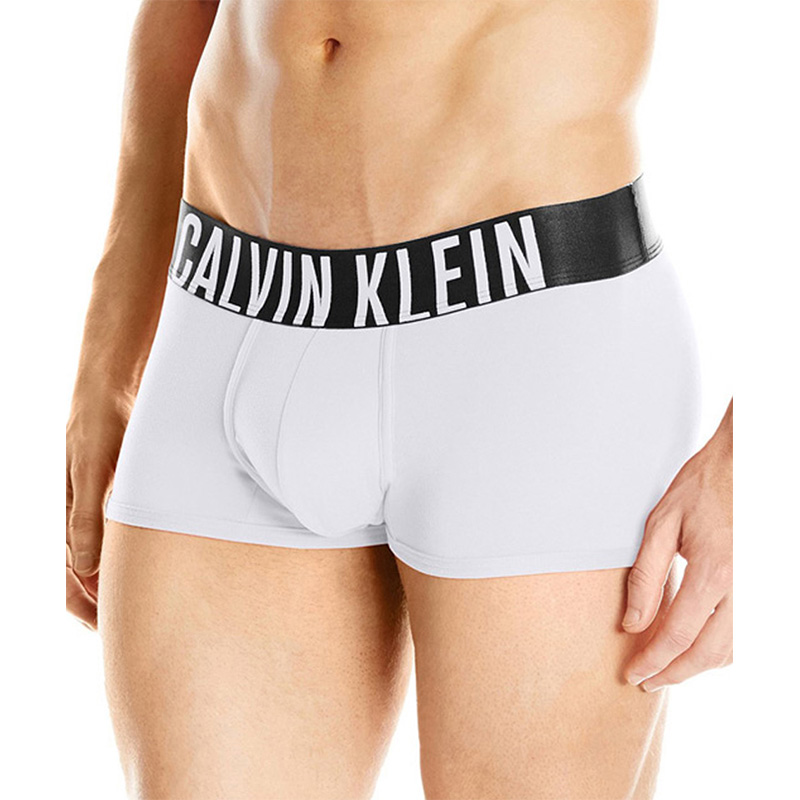 Calvin Klein 卡尔文 克莱恩 白色棉男士大码中腰平角内裤 NB1047-100商品第3张图片规格展示