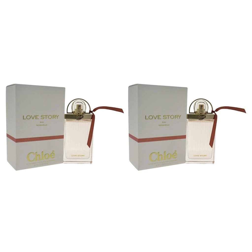 商品Chloé|Chloe Love Story Eau Sensuelle by Chloe for Women - 2.5 oz EDP Spray - Pack of 2,价格¥1208,第1张图片