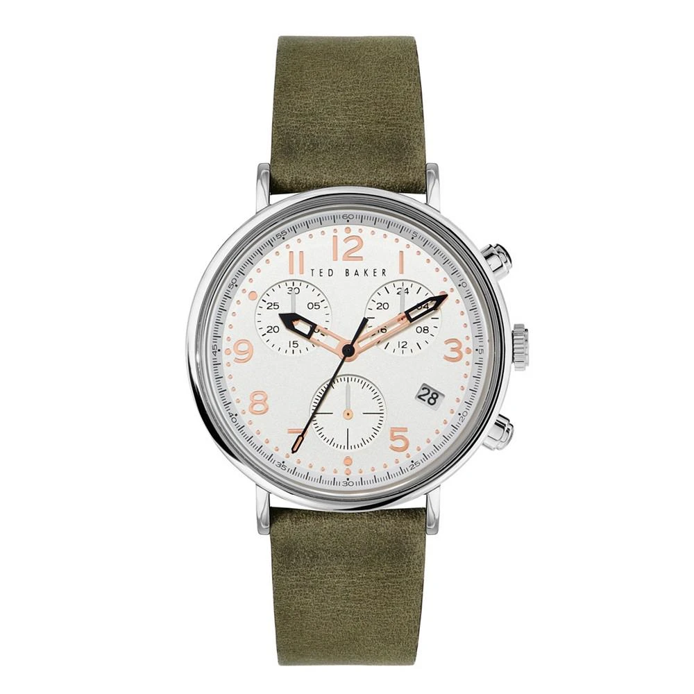 商品Ted Baker London|Men's Mimosaa Chrono Brown Leather Strap Watch 41mm,价格¥1423,第1张图片