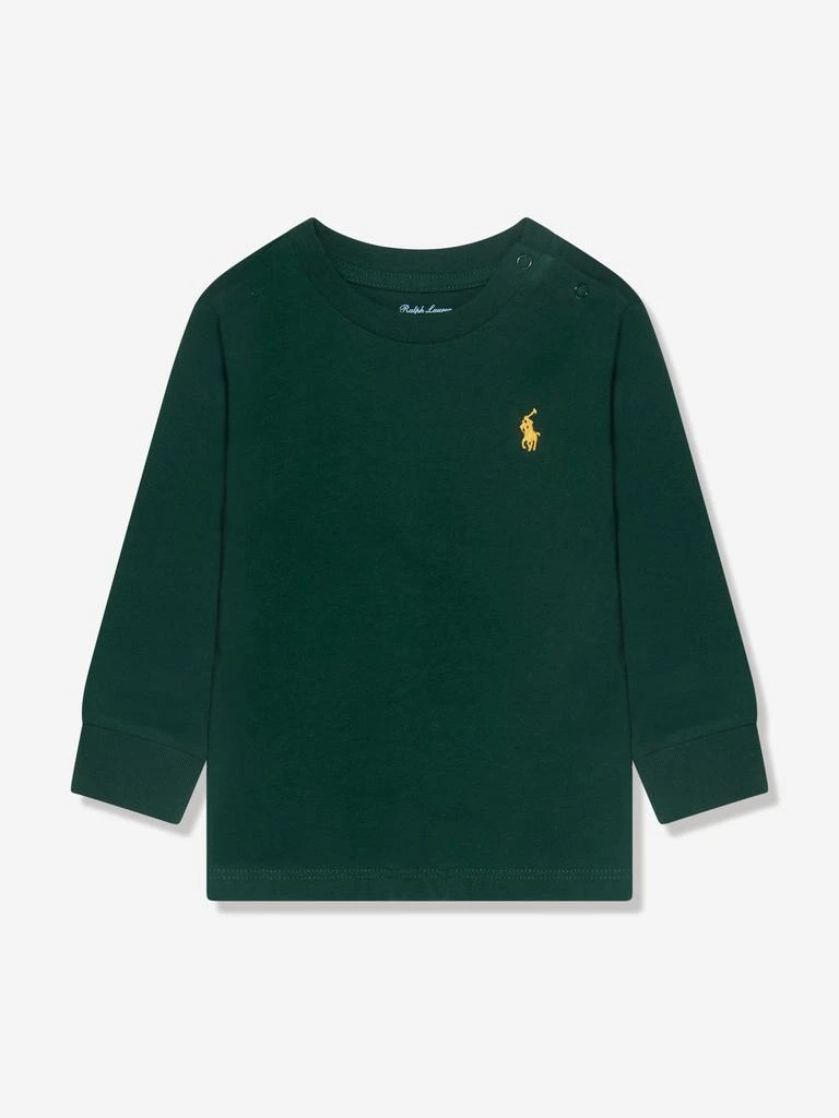 商品Ralph Lauren|Baby Boys Long Sleeve T-Shirt in Green,价格¥406,第1张图片