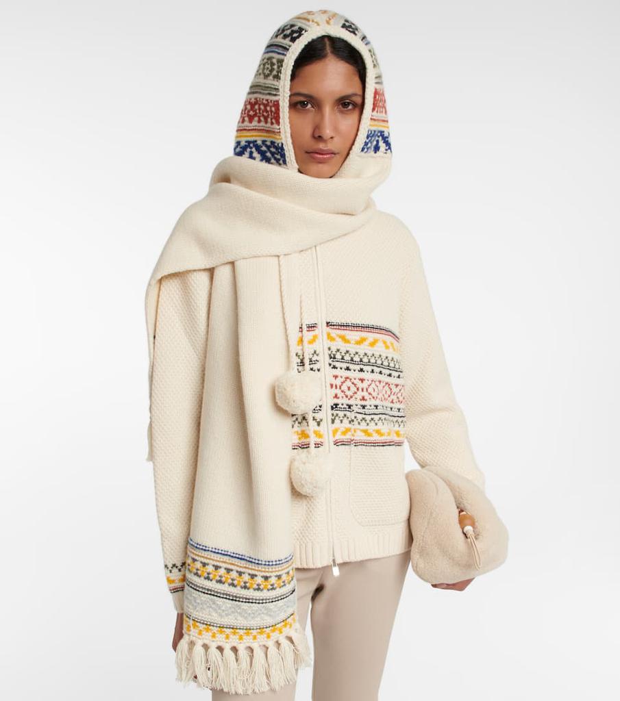 Bernina hooded cashmere scarf商品第2张图片规格展示