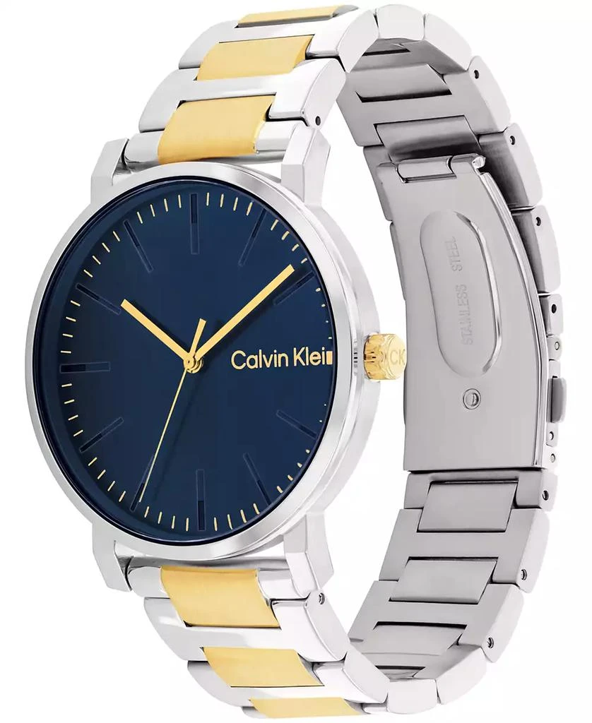 商品Calvin Klein|Men's 3-Hand Two-Tone Stainless Steel Bracelet Watch 43mm,价格¥944,第2张图片详细描述