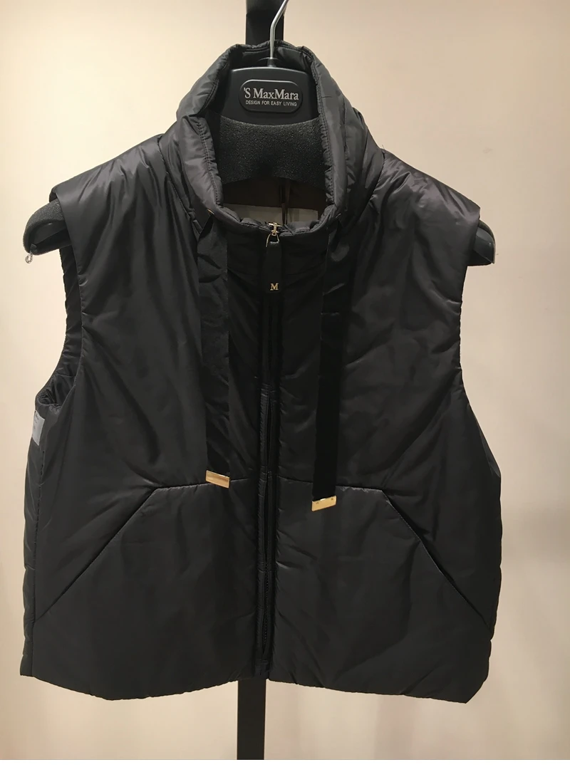 商品S'MAX MARA|S MaxMara 休闲拉链无袖棉服马甲 GREENVEST 9296044406,价格¥2997,第1张图片