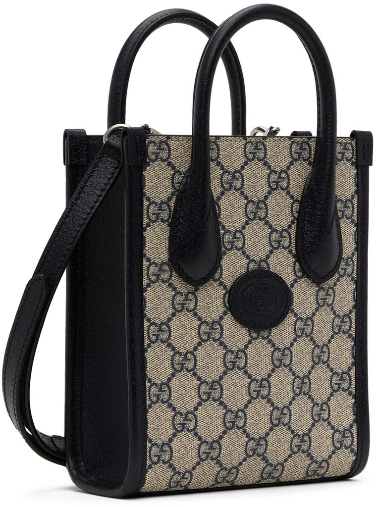 商品Gucci|米色迷你 Interlocking G 托特包,价格¥12772,第2张图片详细描述
