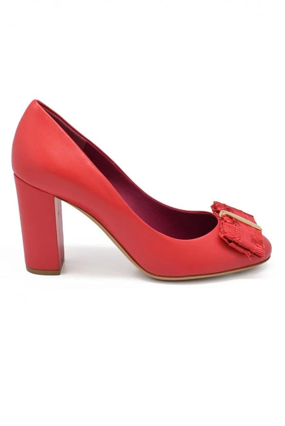 商品Salvatore Ferragamo|Luxury shoes for women salvatore ferragamo pumps in pink leather,价格¥2944,第1张图片
