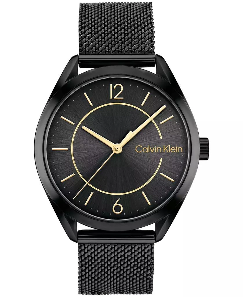 商品Calvin Klein|Women's Black Stainless Steel Mesh Bracelet Watch 36mm,价格¥858,第1张图片