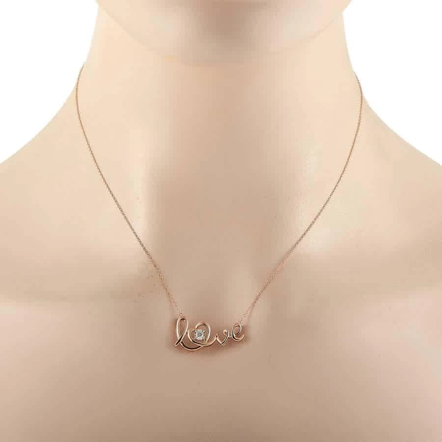 商品LB Exclusive|14K Rose Gold 0.10 ct Diamond Pendant Necklace,价格¥3193,第2张图片详细描述