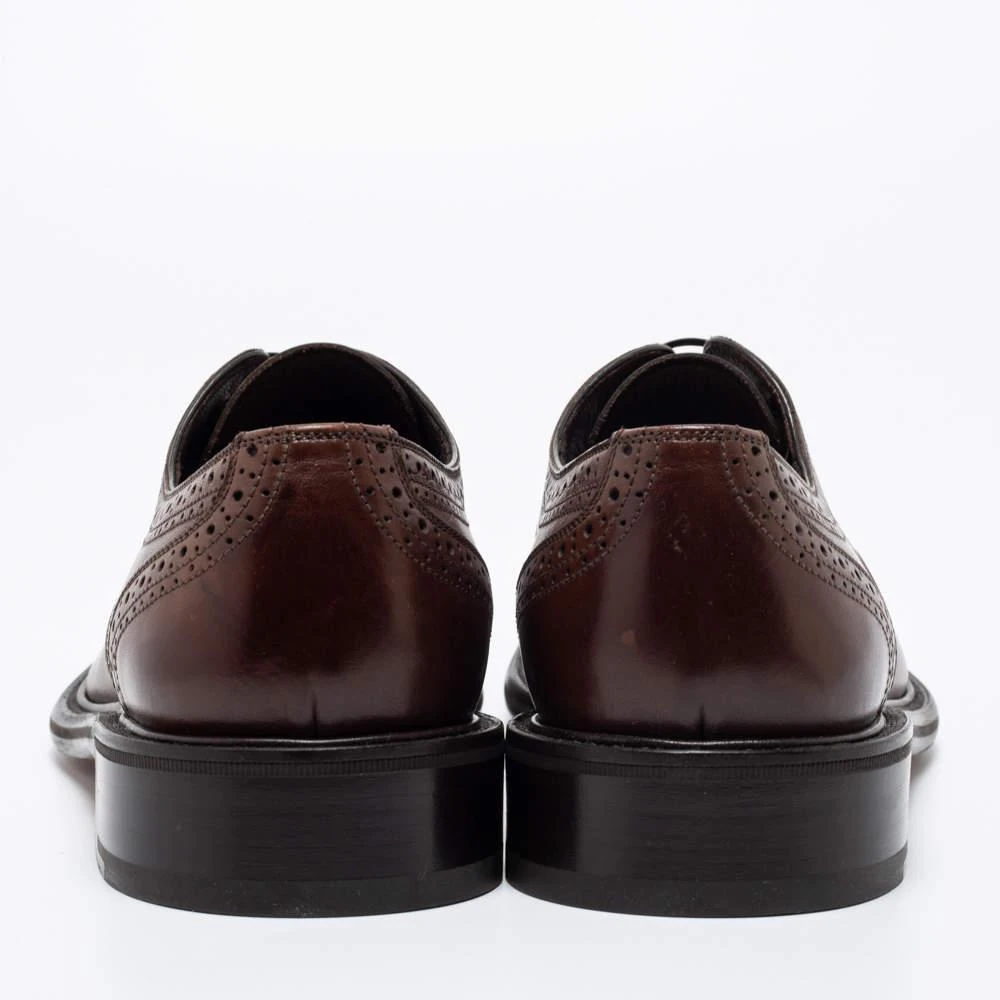 商品Salvatore Ferragamo|Salvatore Ferragamo Brown Leather Brogue Lace Up Derby Size 43,价格¥3945,第5张图片详细描述