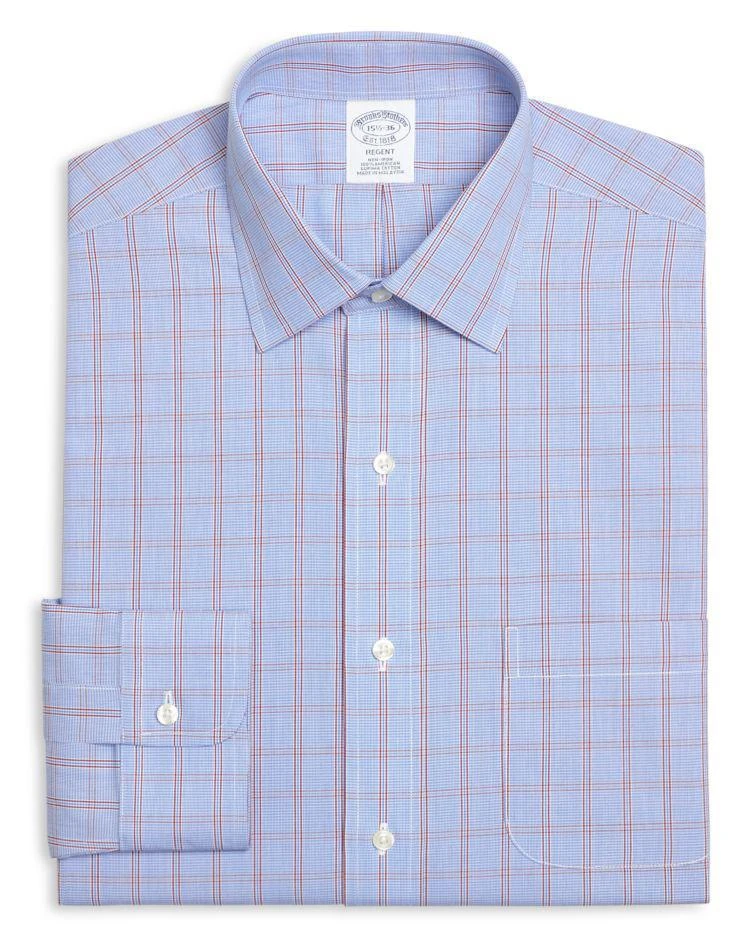 商品Brooks Brothers|Grid Classic Fit Dress Shirt,价格¥613,第1张图片