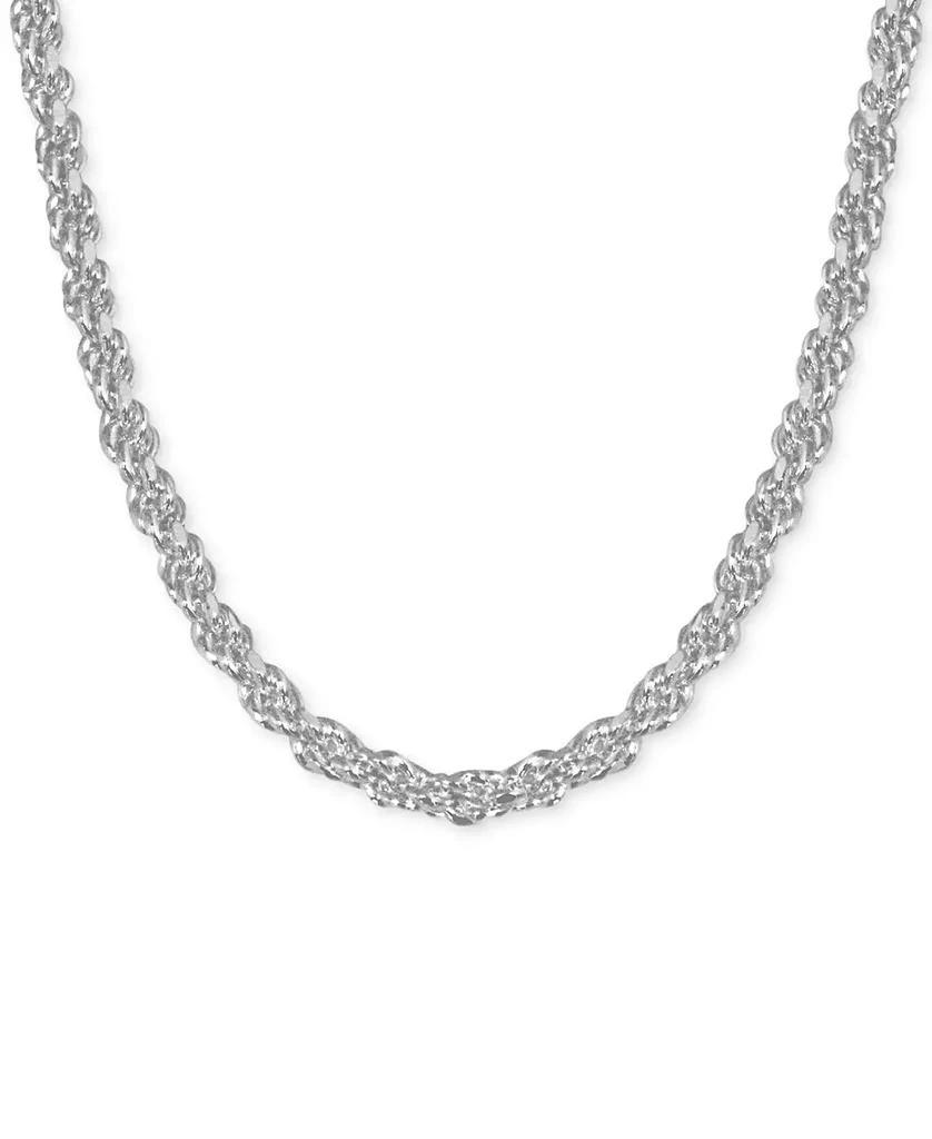 商品Essentials|Silver Plated Rope Link 18" Chain Necklace,价格¥70,第1张图片