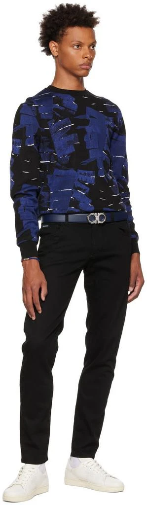 商品Salvatore Ferragamo|海军蓝 & 黑色 Gancini 双面腰带,价格¥5053,第3张图片详细描述