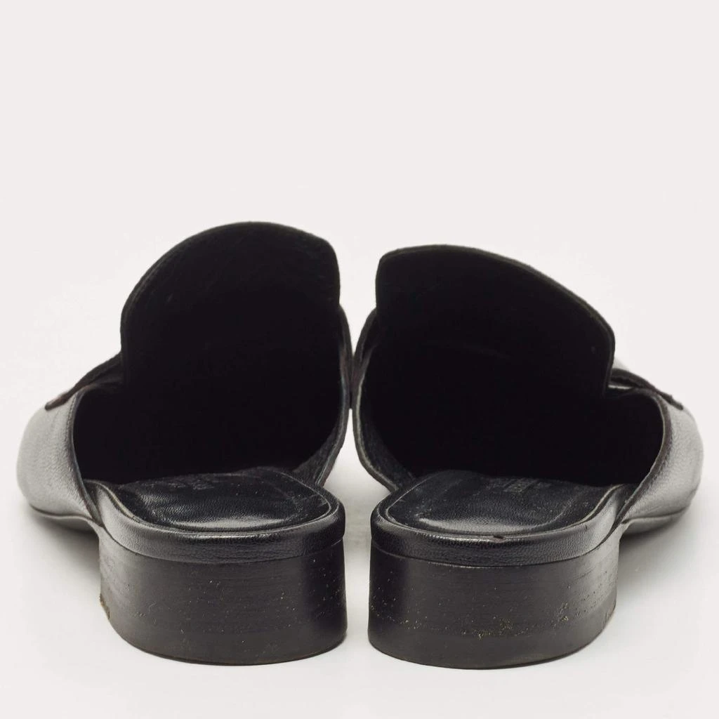 商品[二手商品] Hermes|Hermes Black Leather Vincennes Mules Size 38,价格¥3172,第5张图片详细描述