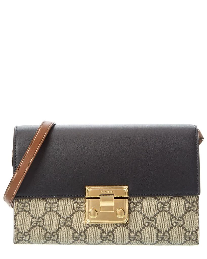 商品Gucci|GG Supreme Canvas & Leather Wallet On Chain,价格¥11824,第1张图片