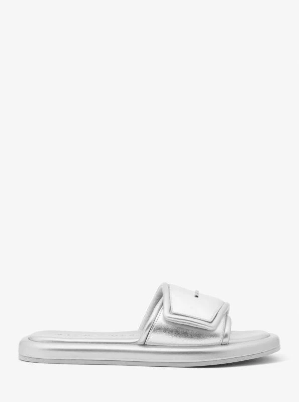 商品Michael Kors|Suki Metallic Slide Sandal,价格¥261,第2张图片详细描述