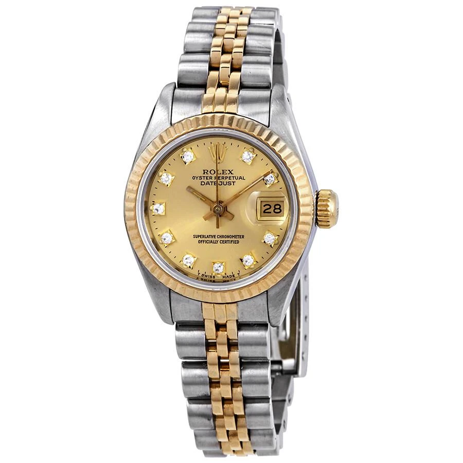 商品[二手商品] Rolex|Pre-owned Rolex Datejust Champagne Dial Jubilee Bracelet Ladies Watch 69173CDJ 26 mm,价格¥37544,第1张图片