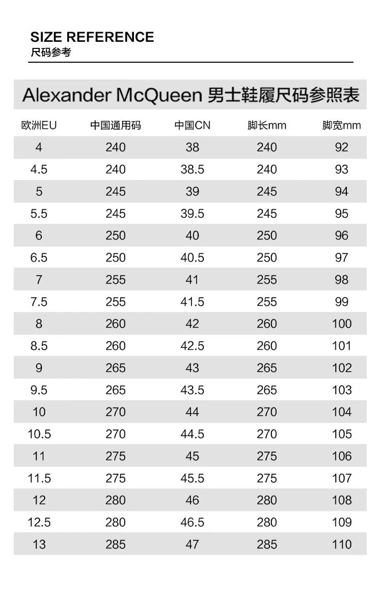 商品[国内直发] Alexander McQueen|亚历山大·麦昆 ALEXANDER MCQUEEN 女士白色牛皮黑色绒面后跟阔型橡胶底运动鞋 奢侈品 女,价格¥2978,第11张图片详细描述